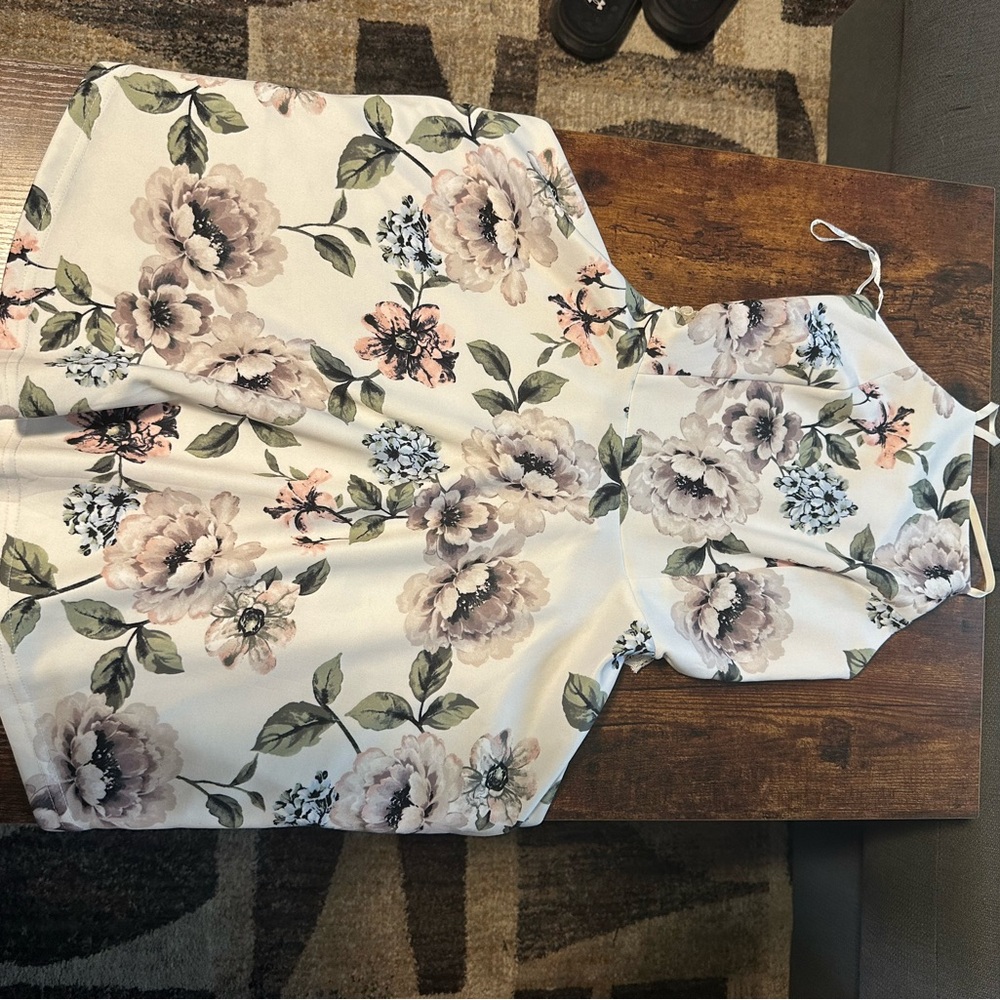 Trac white floral mini dress